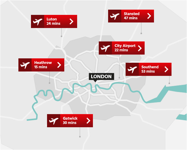 london airports map airport visitlondon com