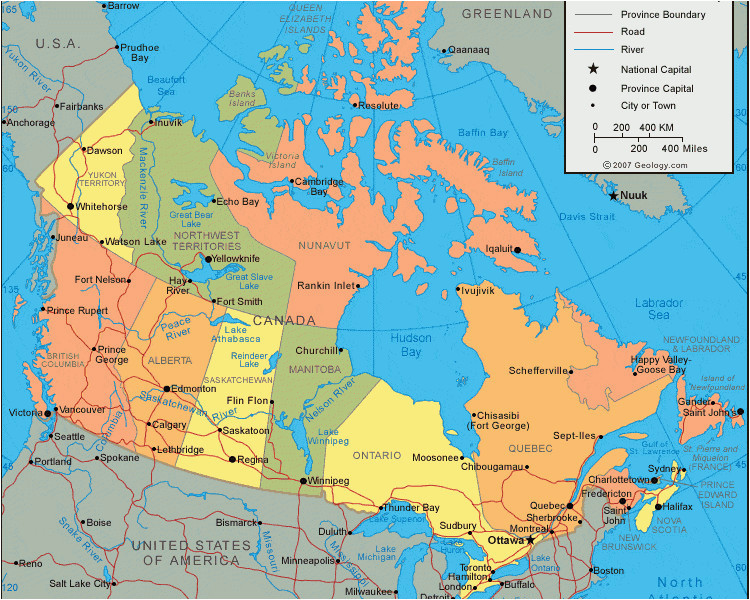 us canada map with major cities download map od canada
