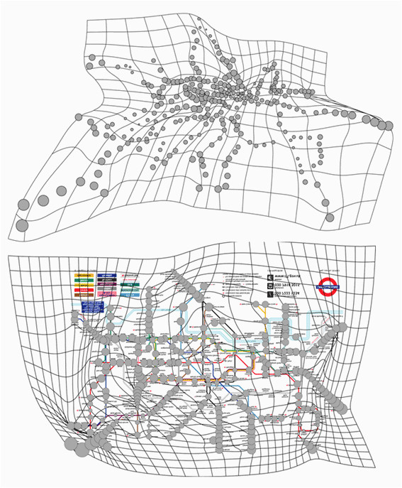 distortion grids for the london underground map in the coordinate