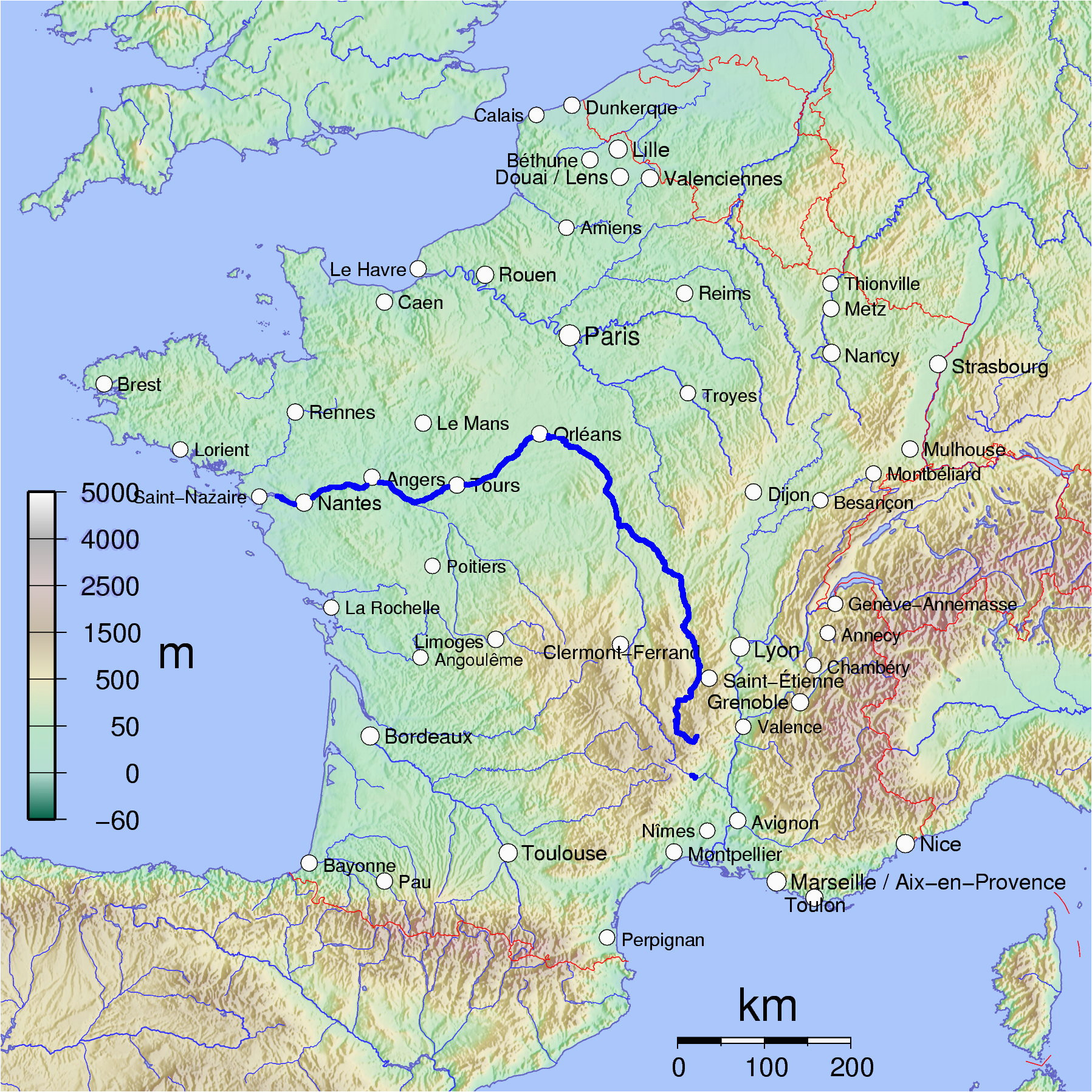 Map France Loire Valley Loire Wikipedia Of Map France Loire Valley 