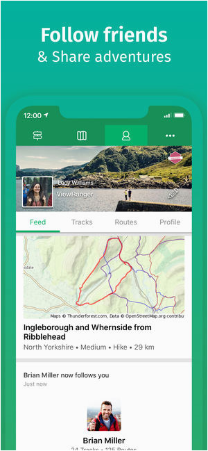 viewranger hike ride or walk on the app store