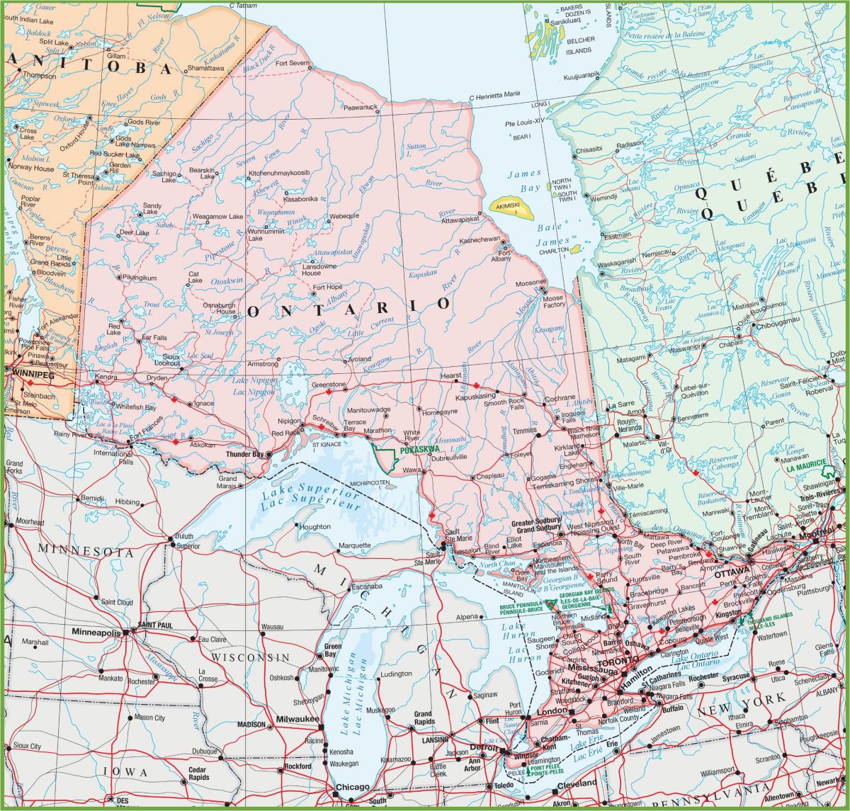 map northern ontario canada        <h3 class=