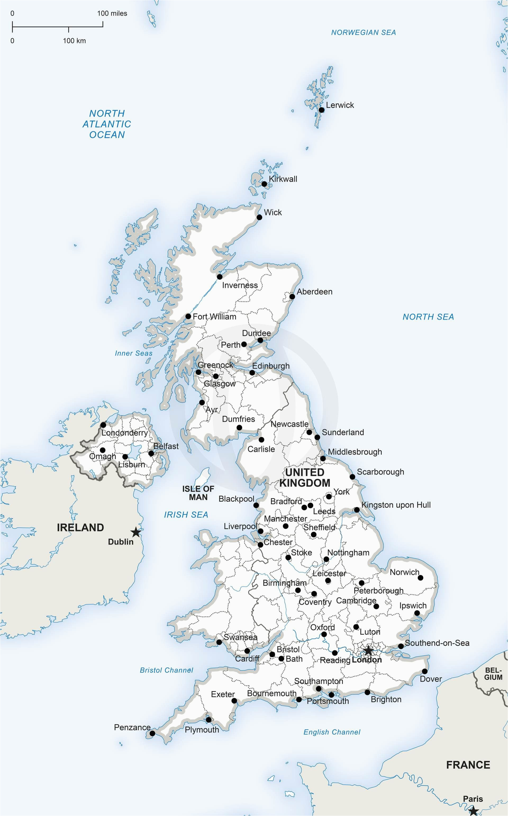 map of united kingdom political digital vector maps map vector