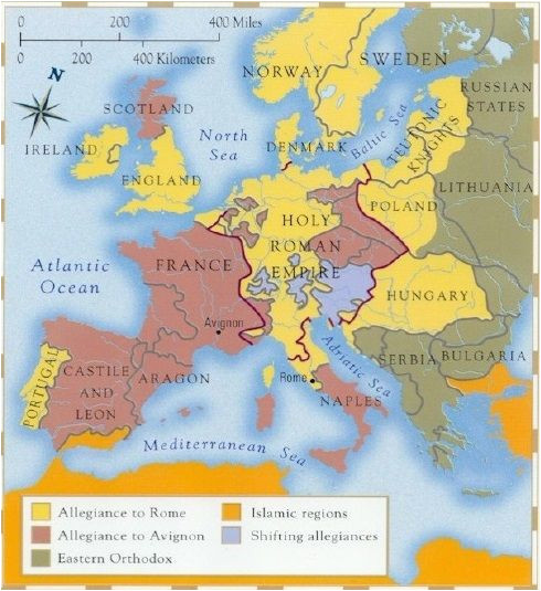 Map Of Avignon France 1300s 1400s Great Schism 1066 1485 norman Angevin ...