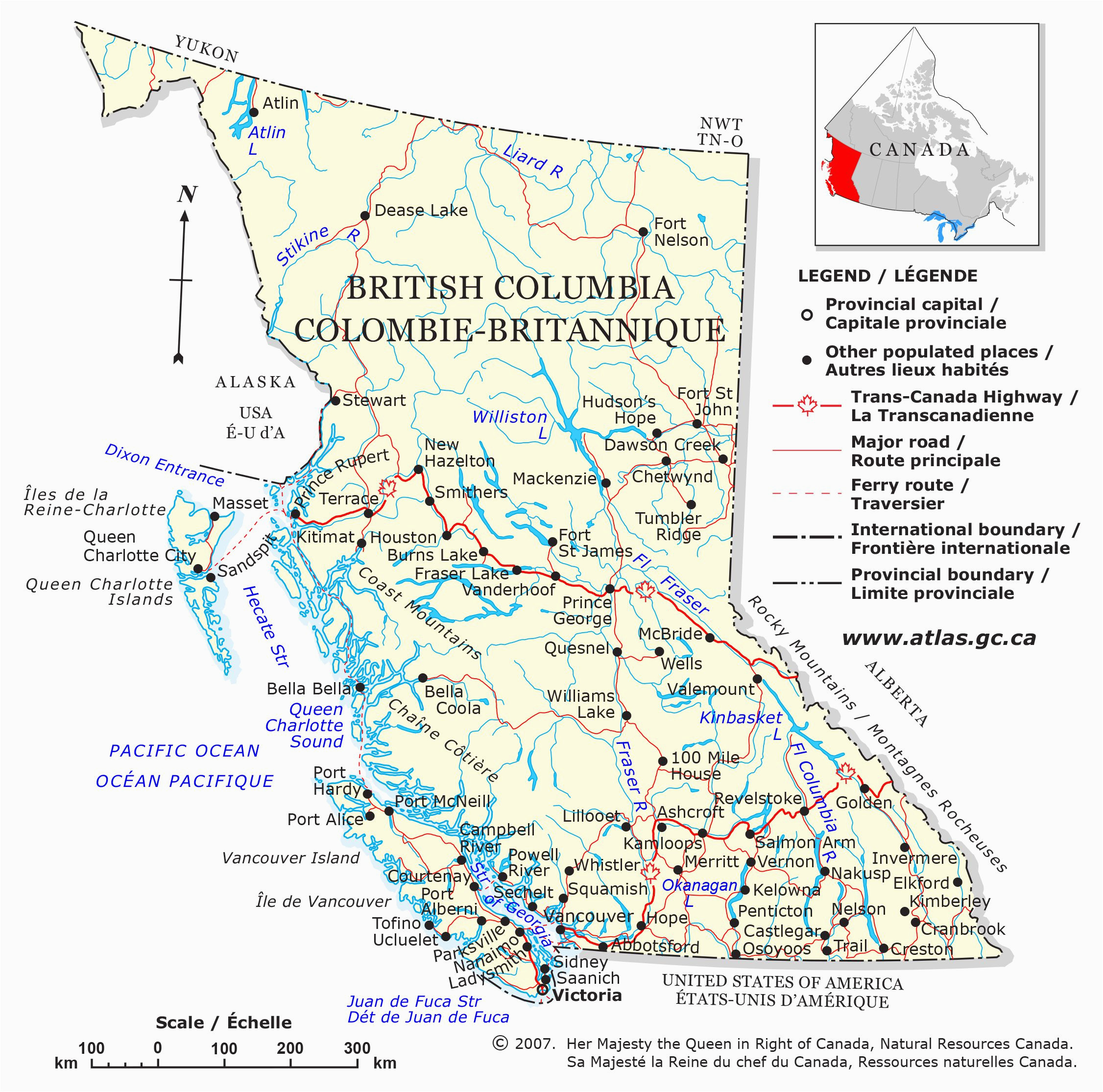 Map Of British Columbia And Alberta Canada Guide To Canadian Provinces And Territories Of Map Of British Columbia And Alberta Canada 