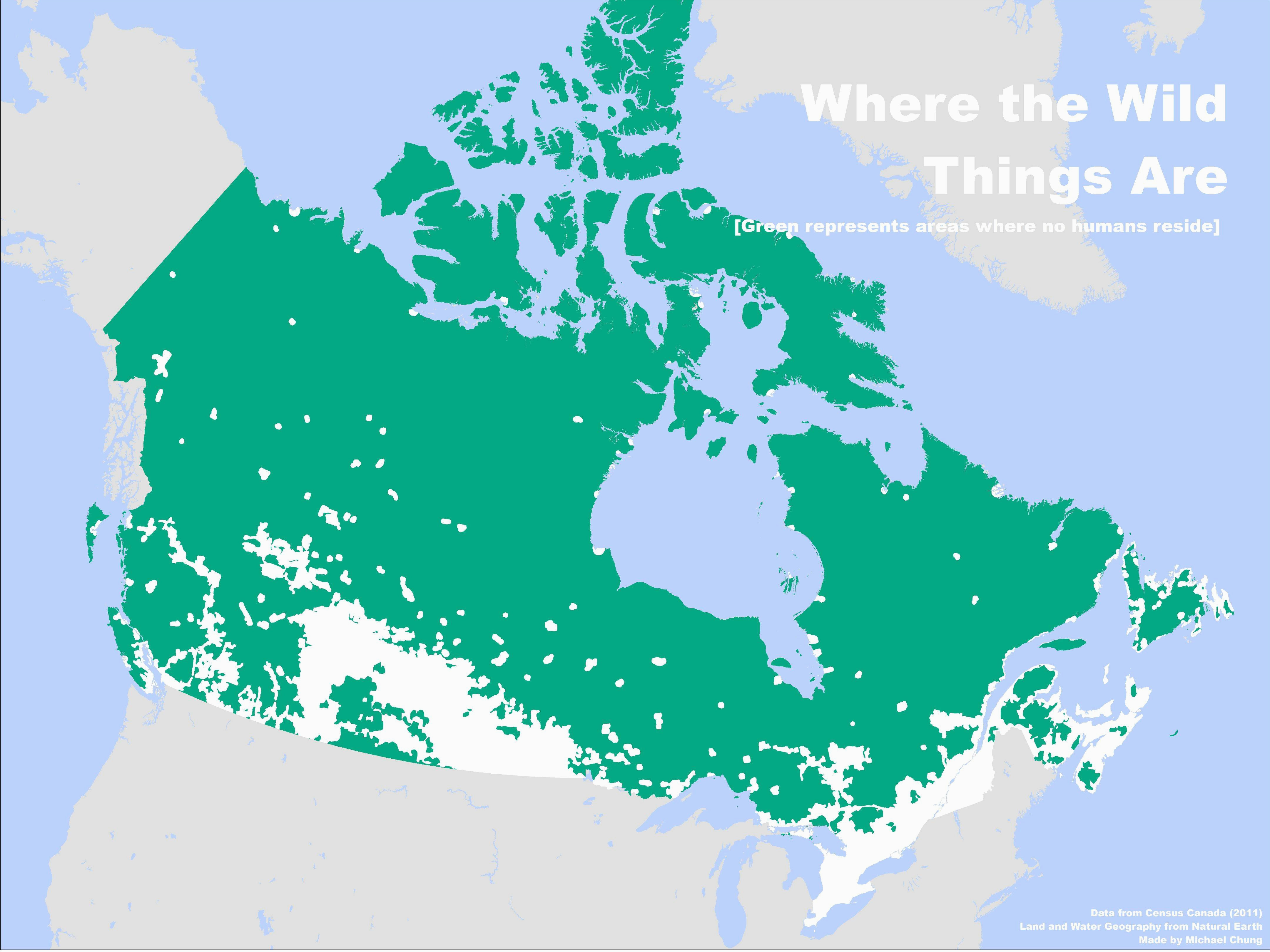 Map Of Canada By Population Density Secretmuseum   Map Of Canada By Population Density This Is How Empty Canada Really Is Photos Huffpost Canada Of Map Of Canada By Population Density 1 