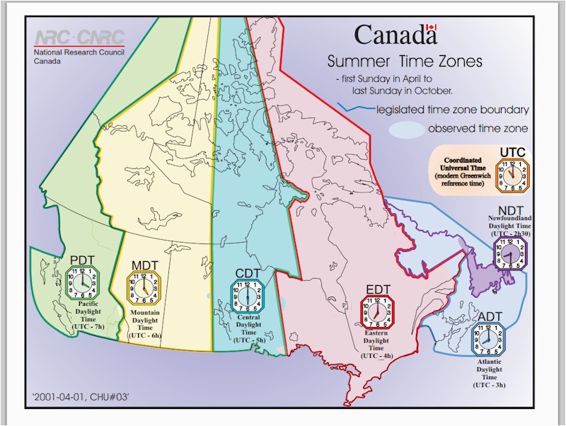 canadian time zones printable maps student activity sheet