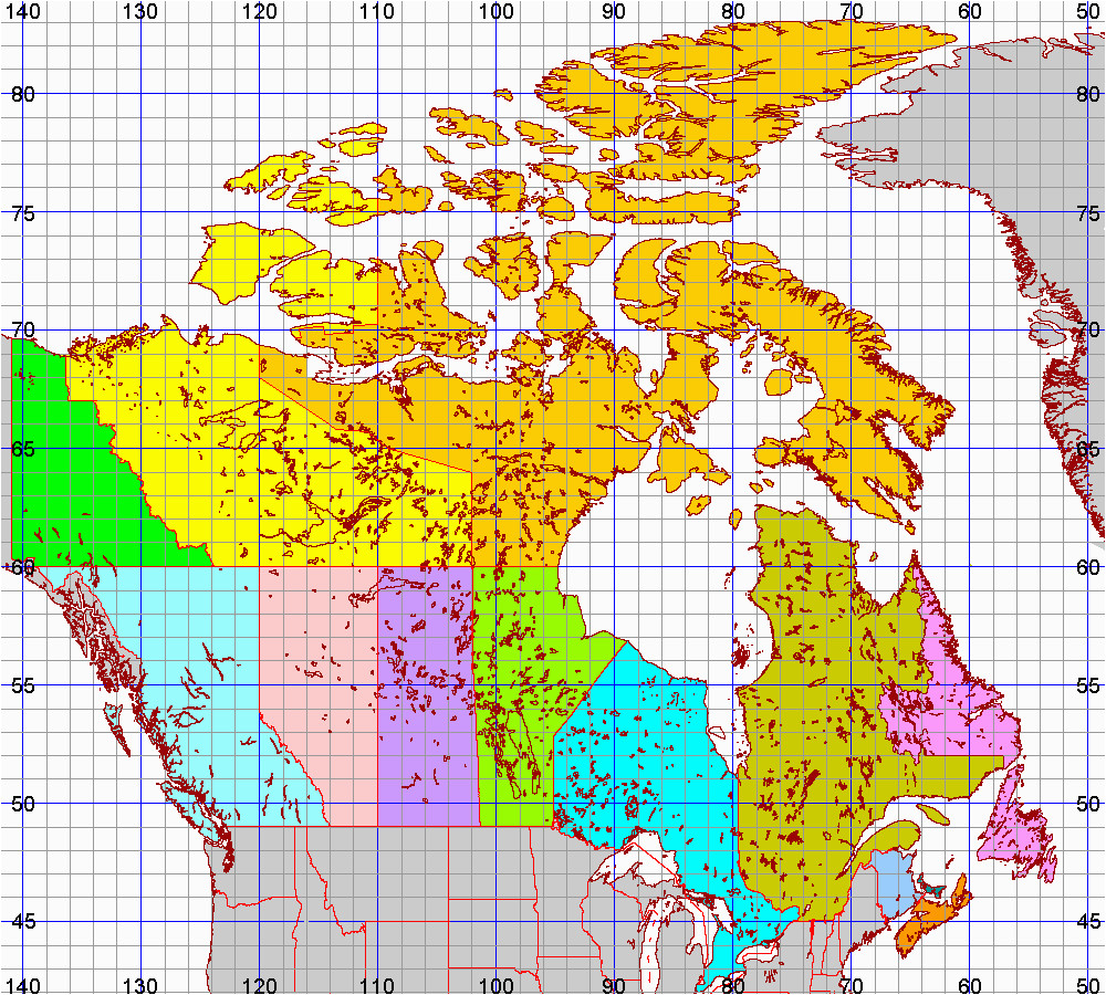 map of canada with latitude and longitude download them