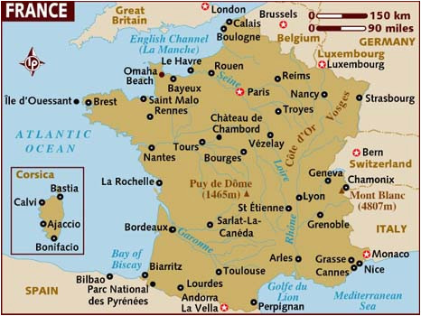 map of france