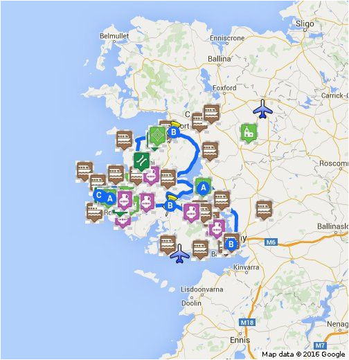 map of connemara sights ireland ireland map connemara ireland