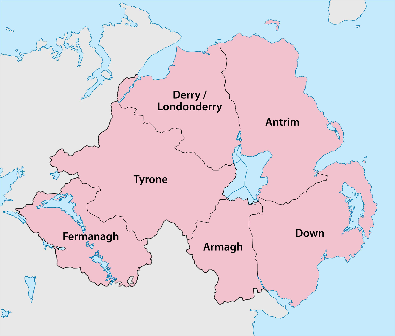 Map Of Co Down northern Ireland | secretmuseum