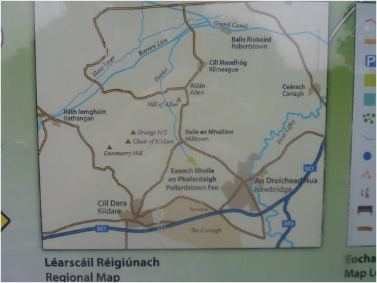 map of local areas around the fen picture of pollardstown fen