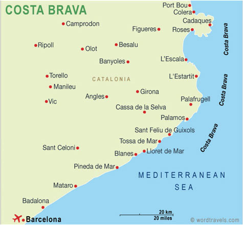 map of costa brave and travel information download free