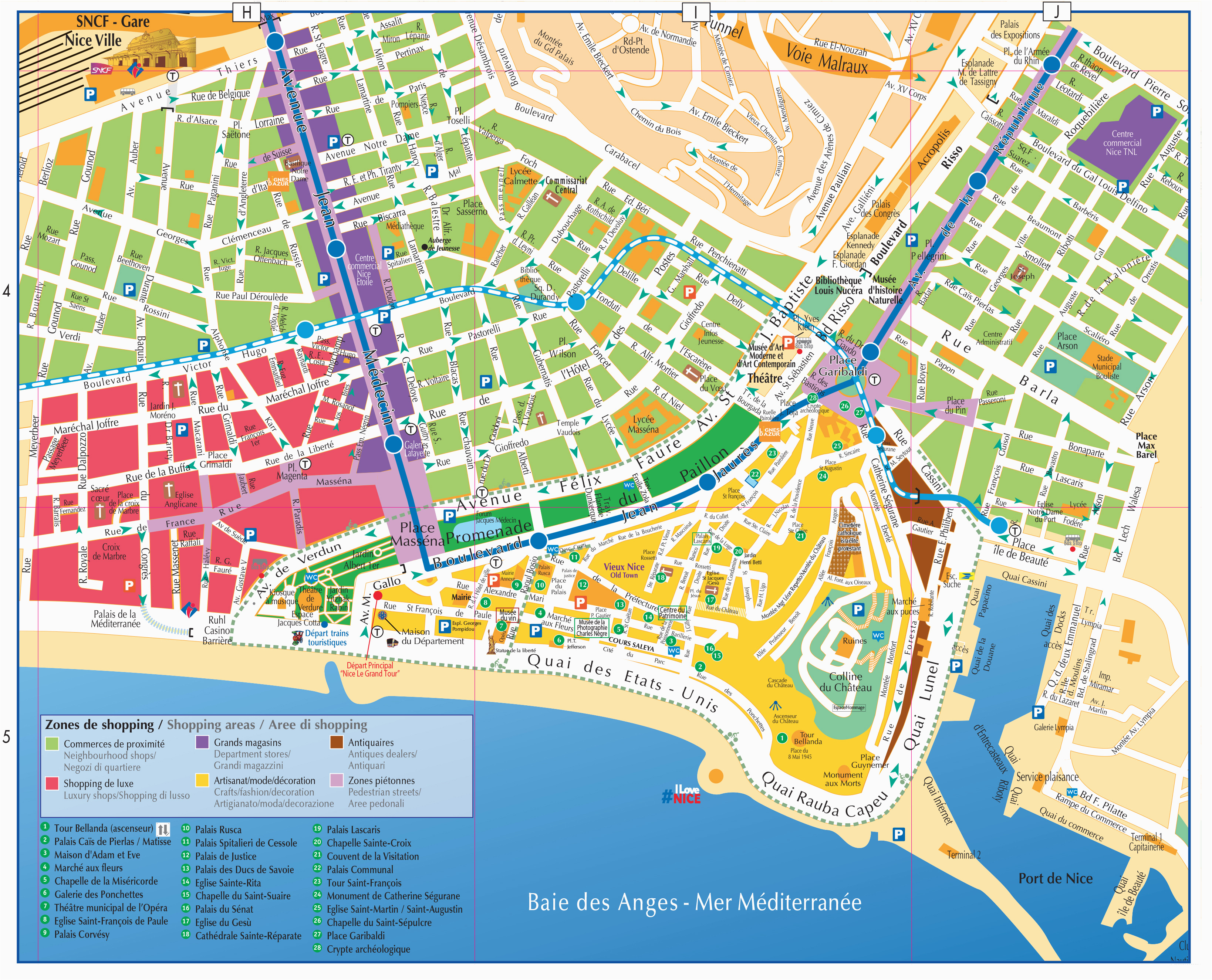 maps and brochures of nice ca te d azur