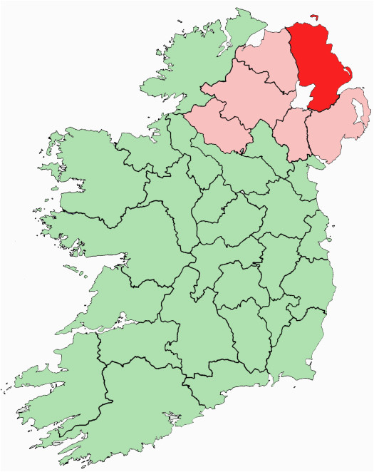 Antrim Northern Ireland Map 6607