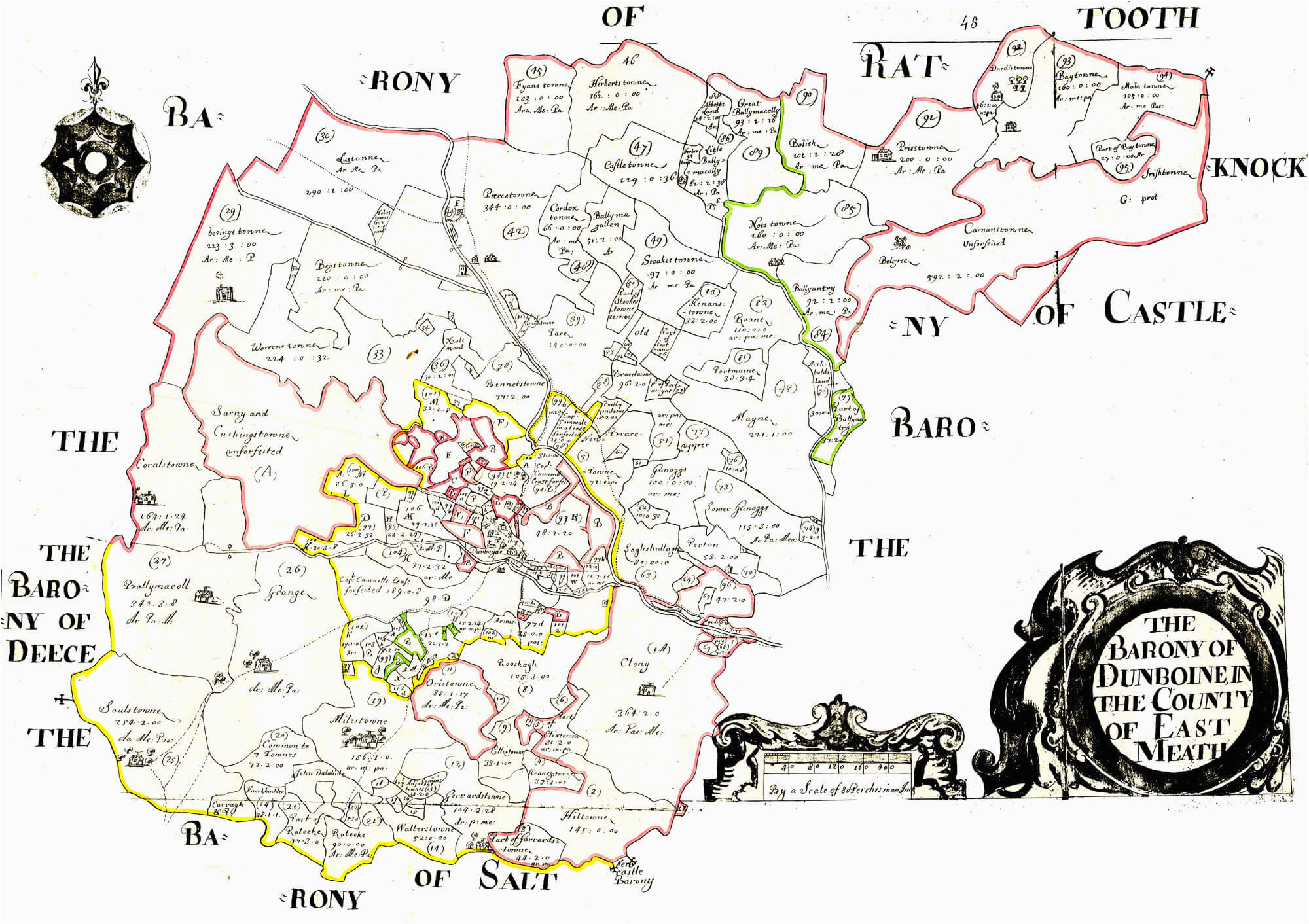 ireland barony maps county meath l brown collection