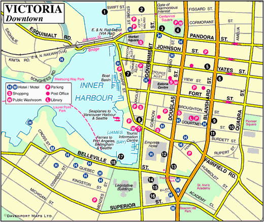 map of victoria downtown vancouver island vancouver island news