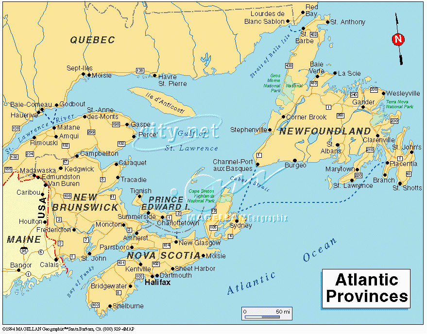 eastern canada usa map canada s north east coast east coast