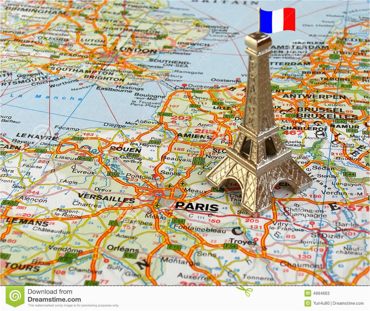Map Of Eiffel Tower Paris France Eiffel Tower On Map Stock Image Image Of Monument Attraction 4994663 Of Map Of Eiffel Tower Paris France 