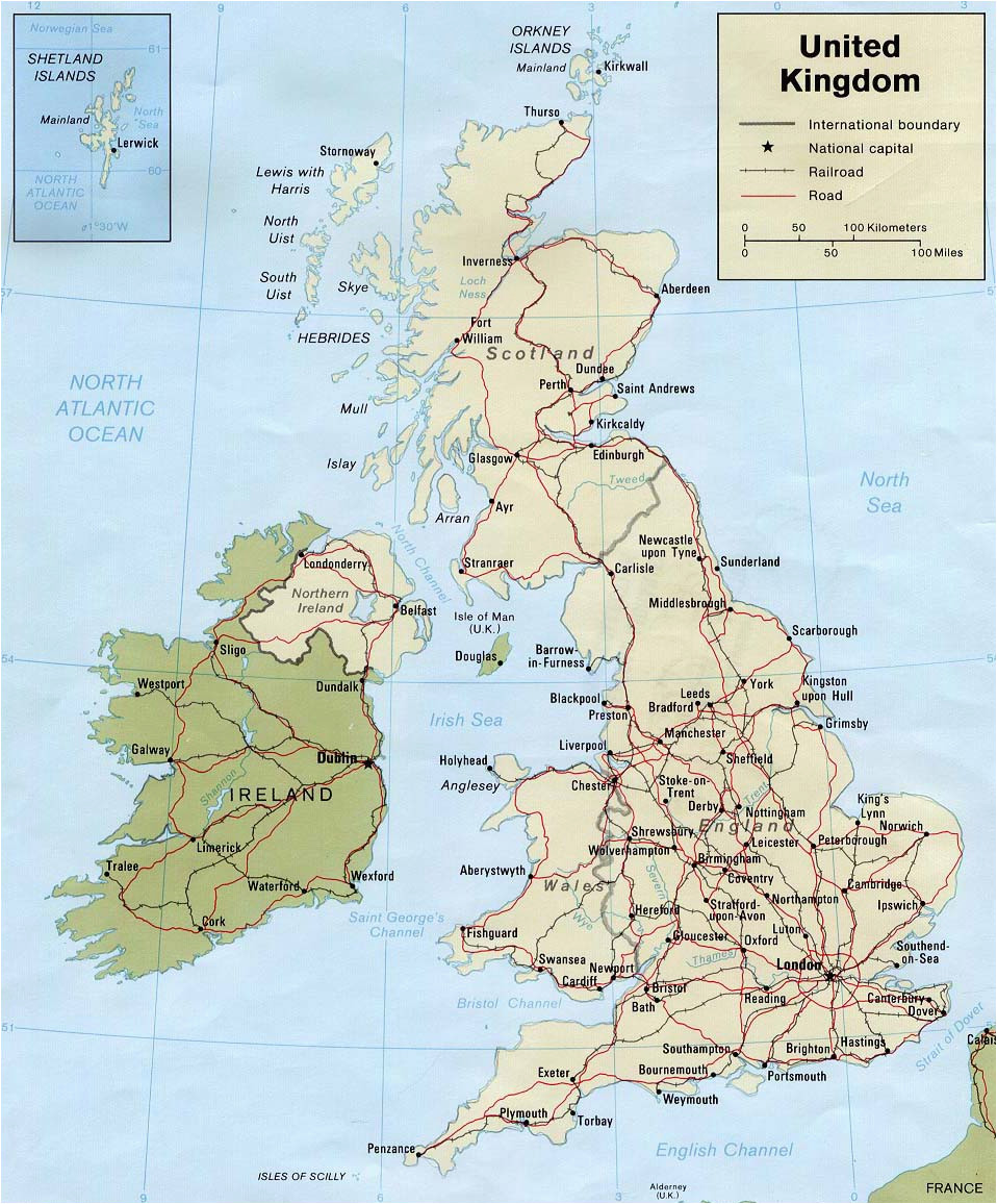 map of ireland and uk and travel information download free