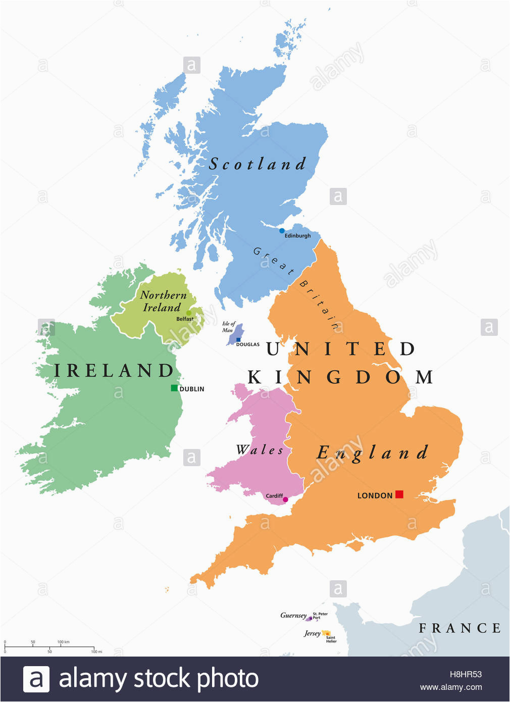 map of uk and northern europe map stock photos map of uk