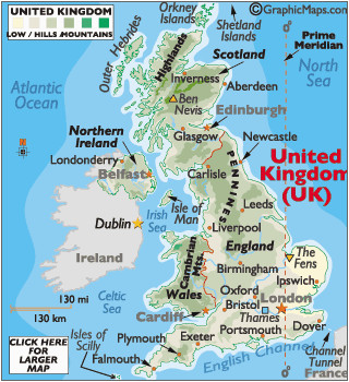 uk map geography of united kingdom map of united kingdom