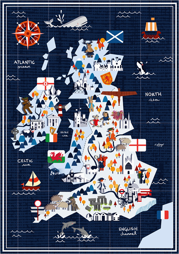 map showing things of interest in the british isles