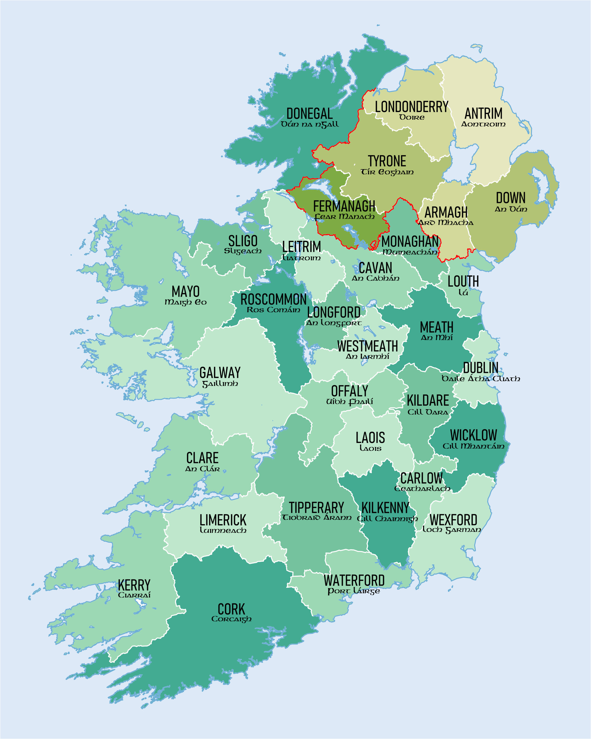 Map Of Fermanagh Ireland Atlas Of Ireland Wikimedia Commons Of Map Of Fermanagh Ireland 
