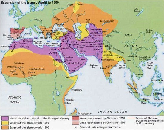 islamic world in 1500 maps historical maps islam map