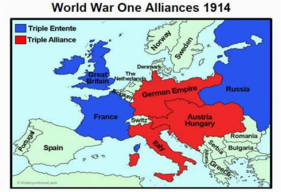 historische map i wk allianzen 1914 karten