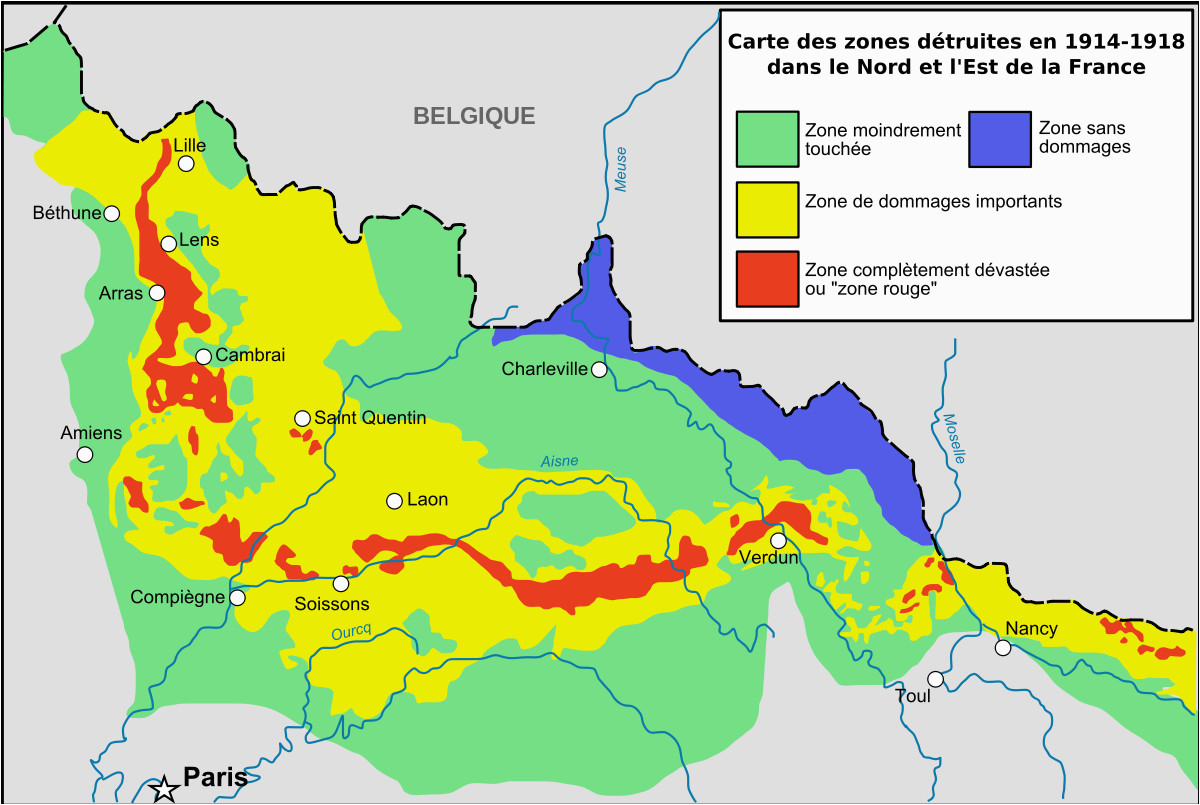 Map Of France During Ww1 – secretmuseum