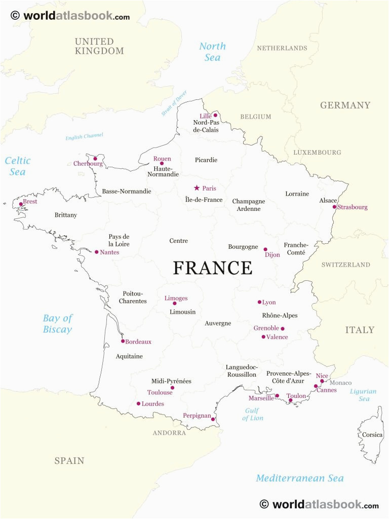 map of france blank
