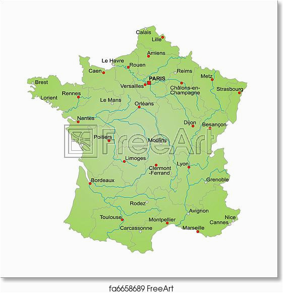 free map of france