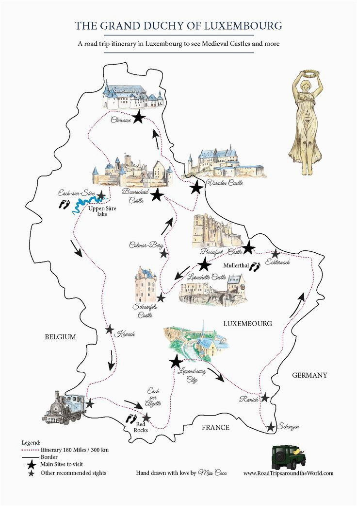 a road trip in luxembourg free printable map for a great