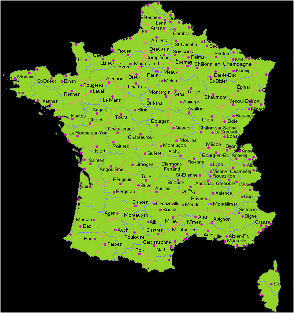 map of france cities france map with cities and towns