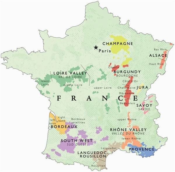 Map Of France Wine Regions Wine Map Of France In 2019 Places France Map Wine Recipes Of Map Of France Wine Regions 