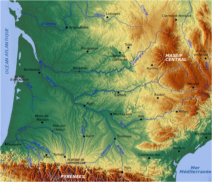 Map Of France with Cities Rivers and Mountains | secretmuseum