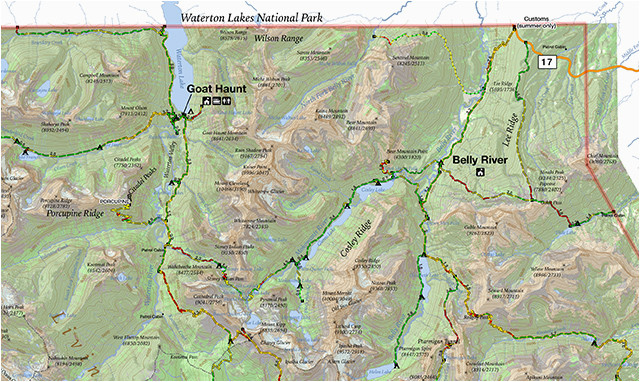 map of glacier national park and surrounding towns free