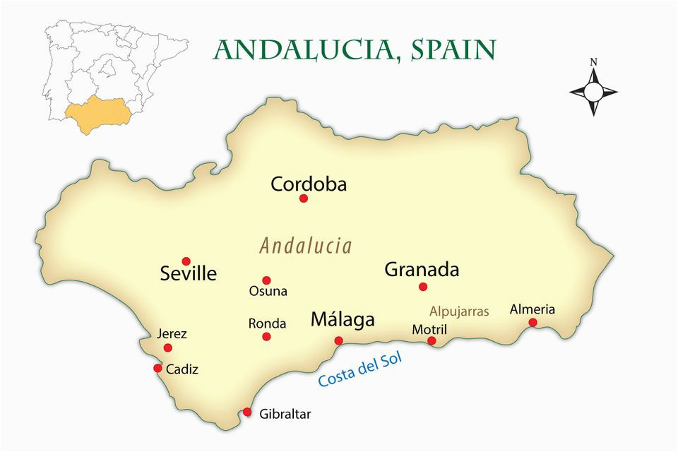 andalusia spain cities map and guide