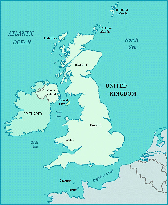 Map Of Great Britain Scotland And Ireland Secretmuseum