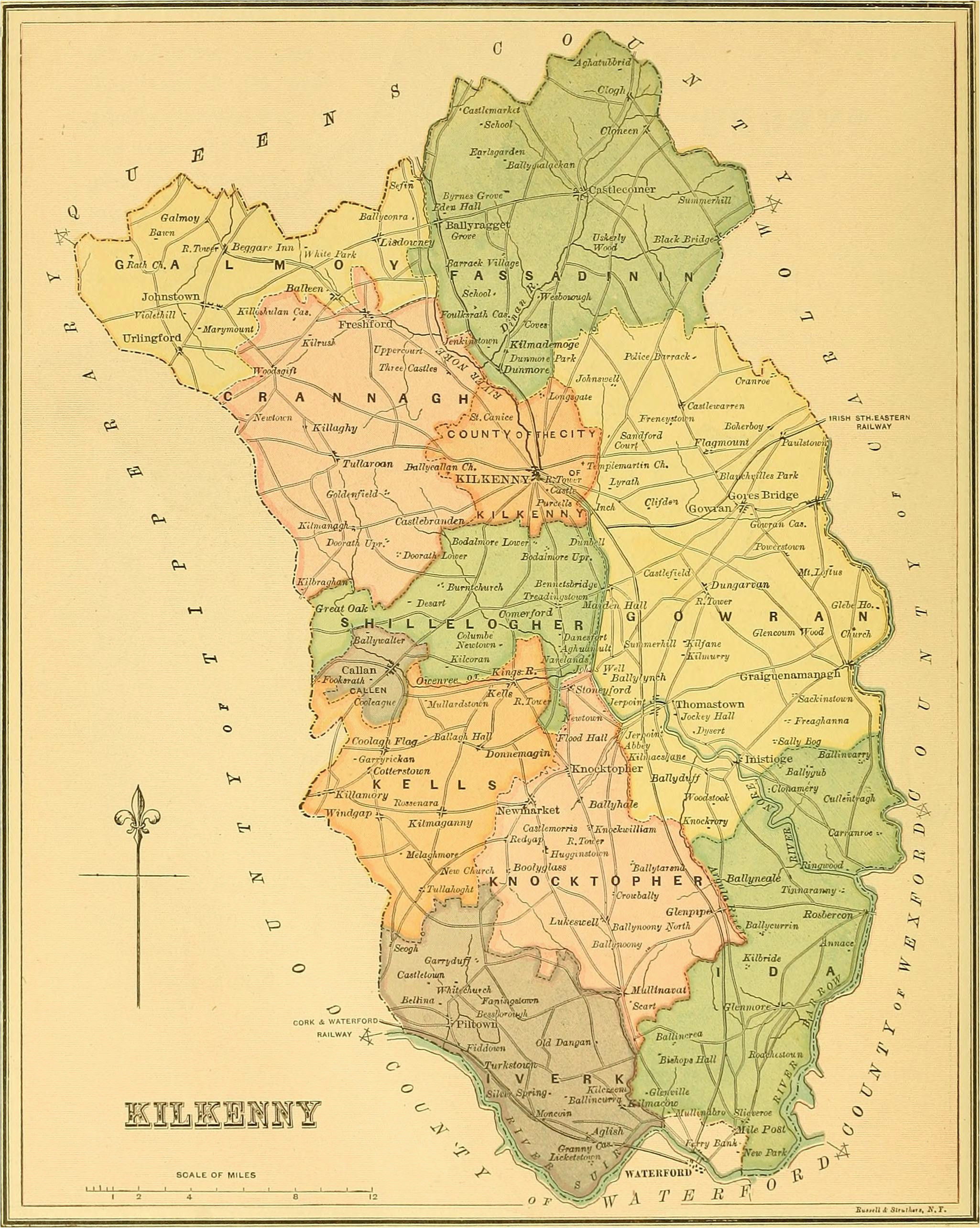 Map Of Ireland Showing Kilkenny File Ireland 1885 Map Of County Kilkenny Jpg Wikimedia Commons Of Map Of Ireland Showing Kilkenny 