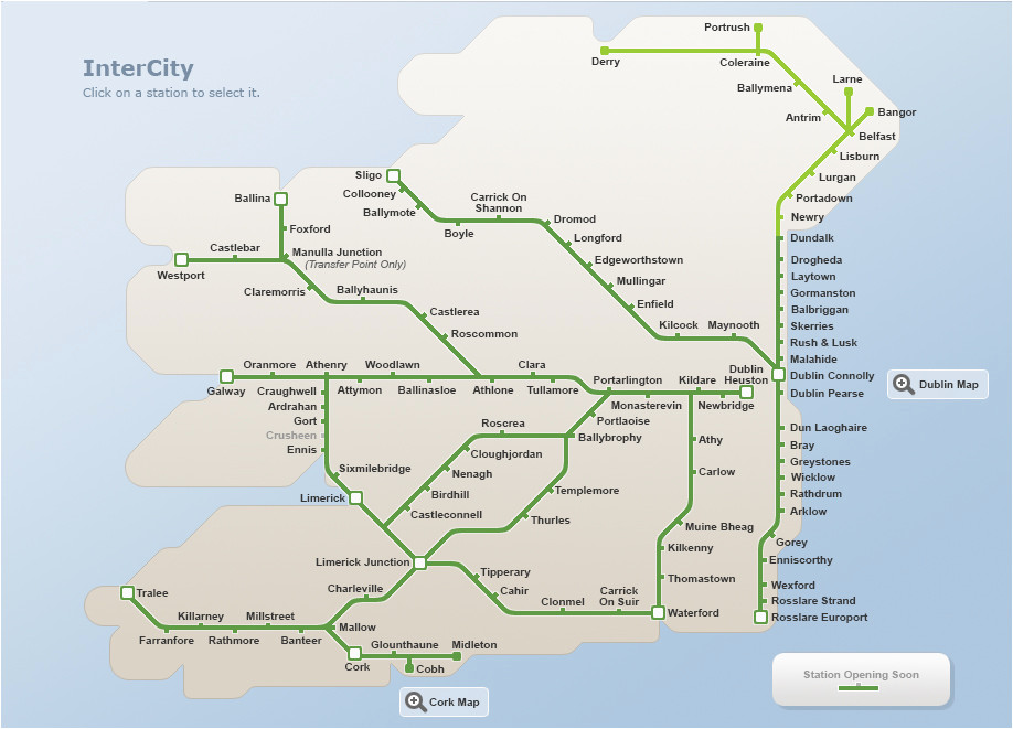 Map Of Ireland Train Routes | secretmuseum