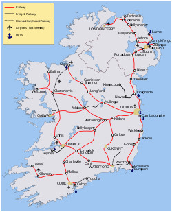 map of ireland road network download them and print