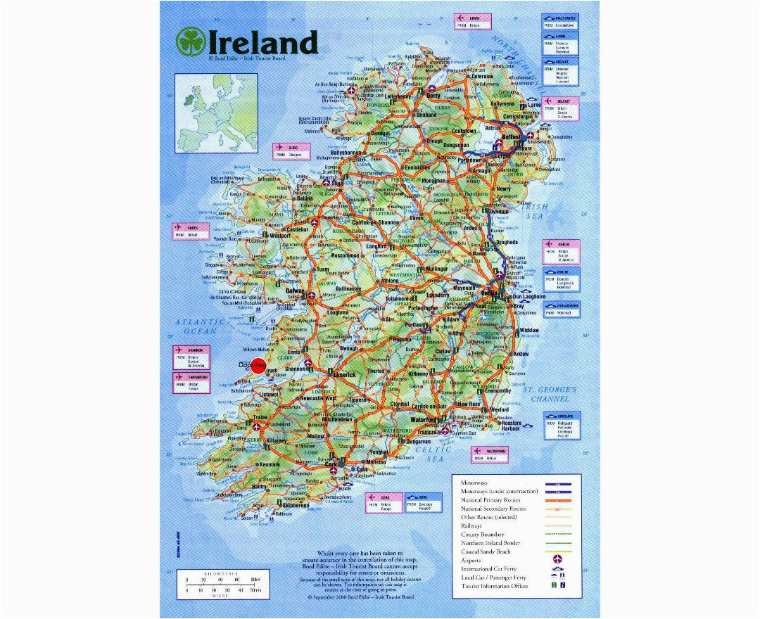 maps of ireland detailed map of ireland in english