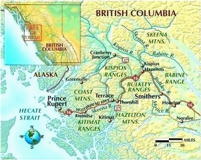 detailed map of british columbia canada cardform co