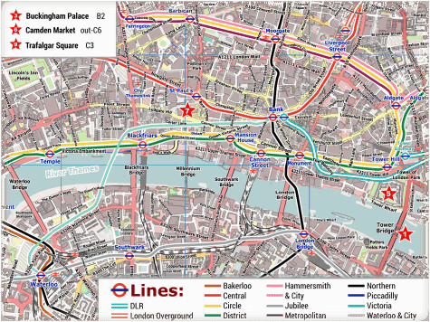 london pdf maps with attractions tube stations