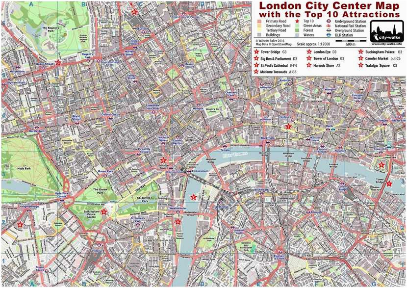 london city center street map free pdf download