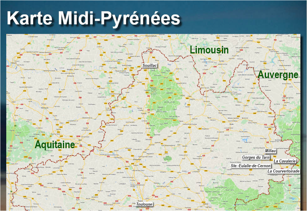 Map Of Midi Pyrenees Region France | secretmuseum