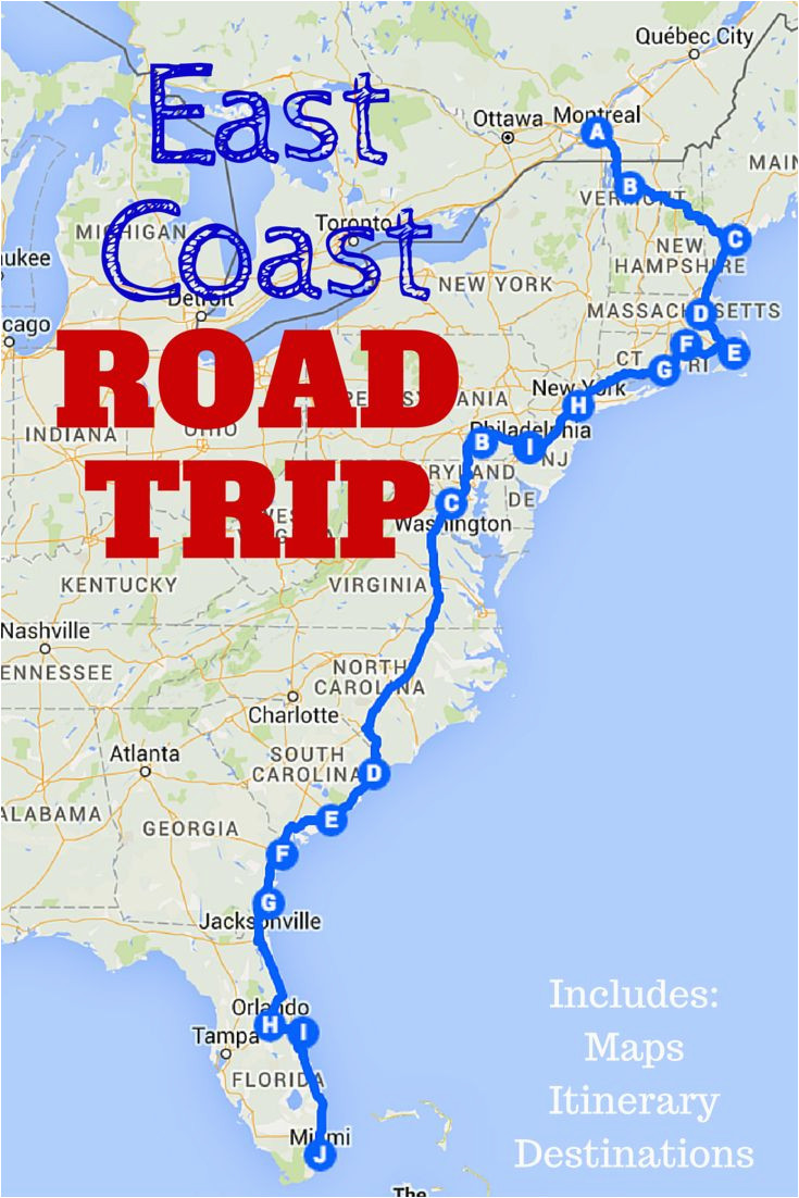 the best ever east coast road trip itinerary road trip