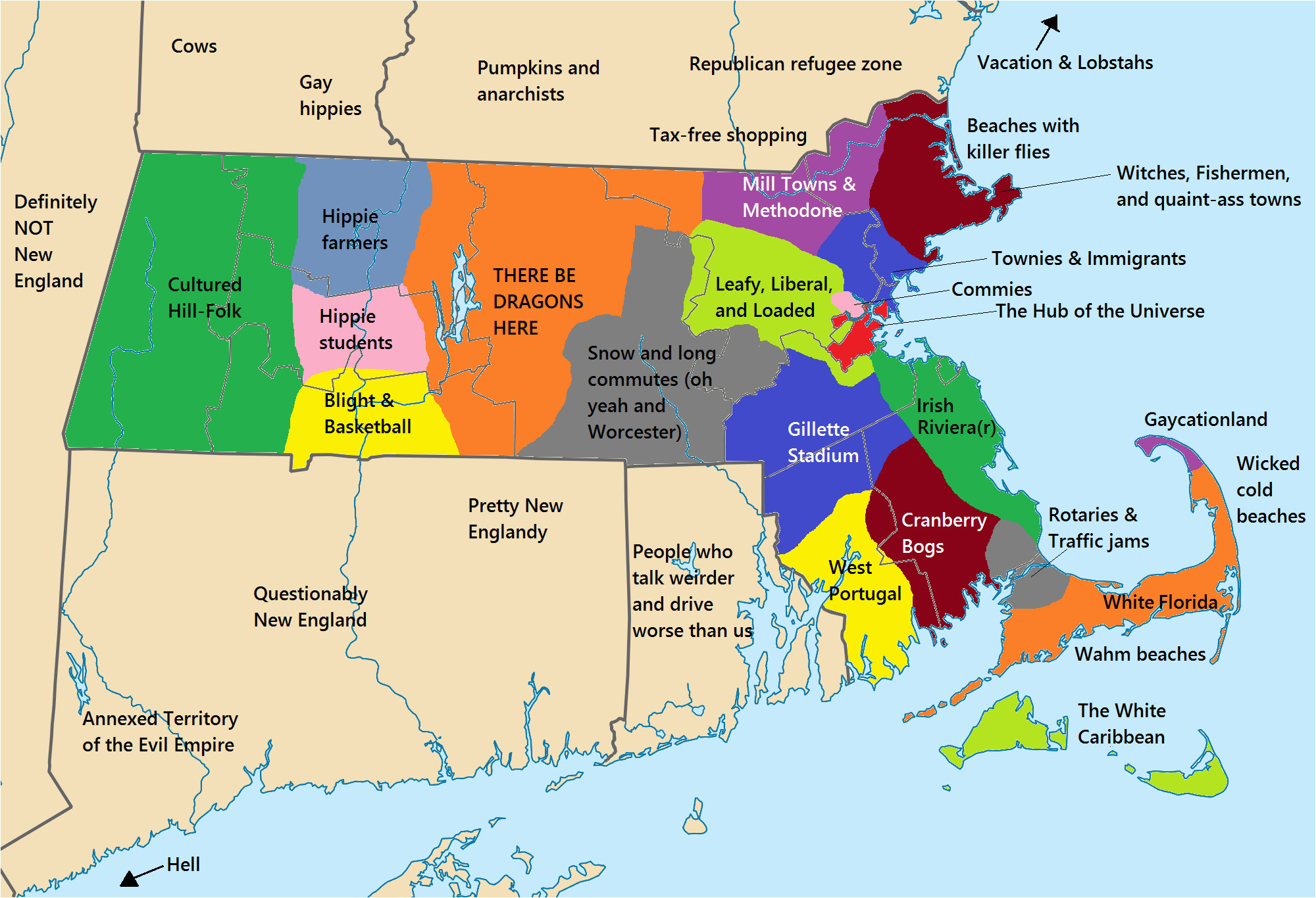 Map Of New York And New England 14 Problems That Massholes Have To Face Once They Move Of Map Of New York And New England 